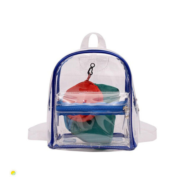Clear Small Backpacks Color PVC School Backpacks Bags Set for Kids - Image 4