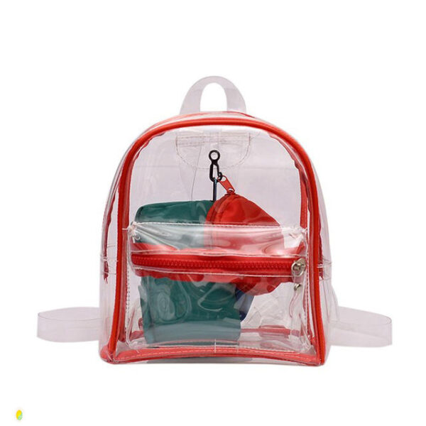 Clear Small Backpacks Color PVC School Backpacks Bags Set for Kids