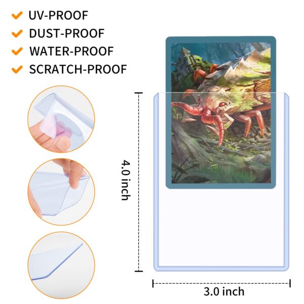 ASP Card Sleeves Toploaders for Trading Card Sportcards Photocard 3"x 4" Clear Sleeves Collecting Supplies Trading Card,MTG - Image 2
