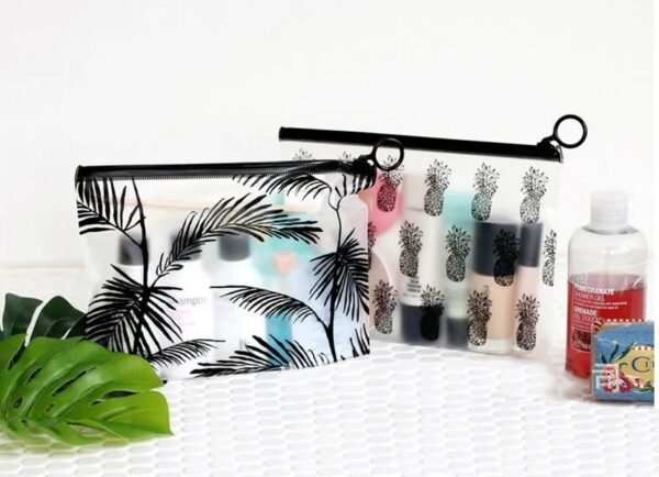 Wholesale Travel Transparent PVC Cosmetic Bag Custom Logo Printing Clear pvc Makeup Bag - Image 2
